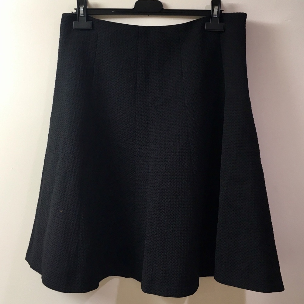 Club Monaco A-Line Textured Black Skirt